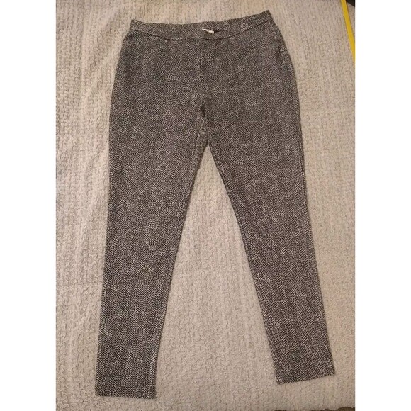 MICHAEL KORS  Leopard Pull On Pants Stretch Large Animal Feminine Y2k - Picture 1 of 9